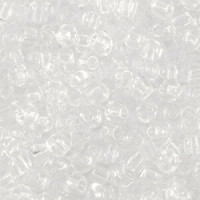 Glass seed beads 8/0 (3mm) Transparent crystal
